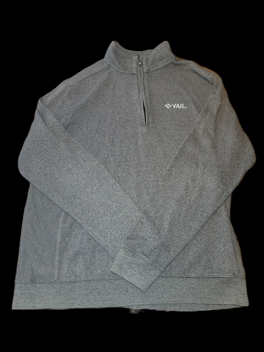 Vail Resort Wear Men's Gray Quarter-Zip Pullover Sweater